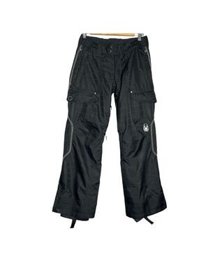SPYDER Snowboard Ski Snow Pants Boot Cut Black Unisex, size XS